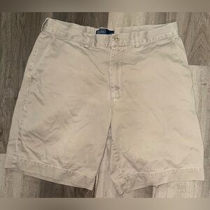 Polo by Ralph Lauren Men's khaki Flat Front Shorts 34